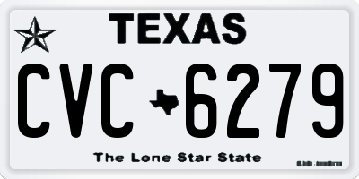 TX license plate CVC6279