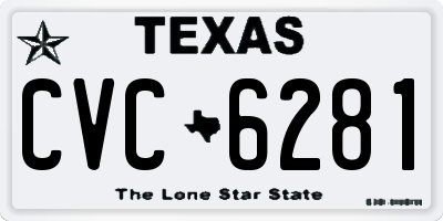 TX license plate CVC6281