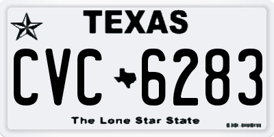 TX license plate CVC6283