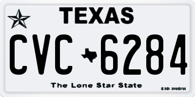 TX license plate CVC6284
