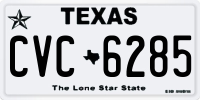 TX license plate CVC6285