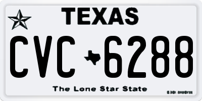 TX license plate CVC6288