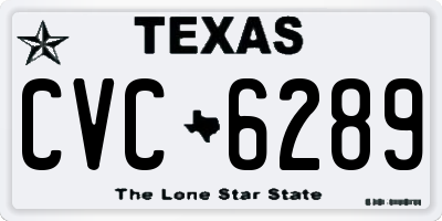 TX license plate CVC6289