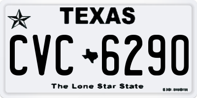 TX license plate CVC6290