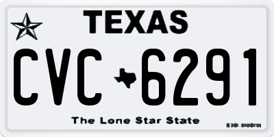 TX license plate CVC6291