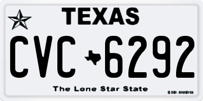 TX license plate CVC6292