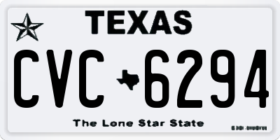 TX license plate CVC6294