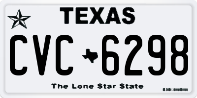 TX license plate CVC6298