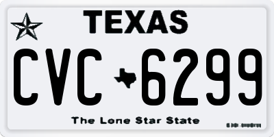 TX license plate CVC6299