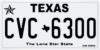 TX license plate CVC6300
