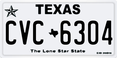 TX license plate CVC6304