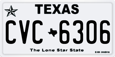 TX license plate CVC6306