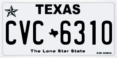 TX license plate CVC6310