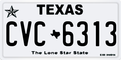 TX license plate CVC6313