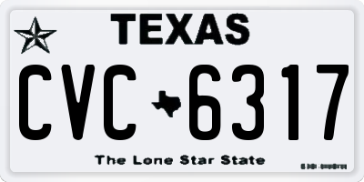 TX license plate CVC6317