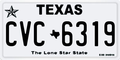 TX license plate CVC6319