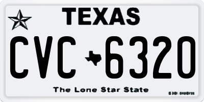 TX license plate CVC6320