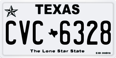 TX license plate CVC6328