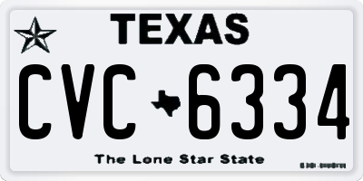 TX license plate CVC6334