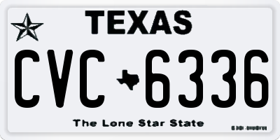 TX license plate CVC6336