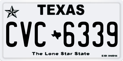 TX license plate CVC6339