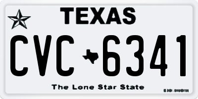 TX license plate CVC6341