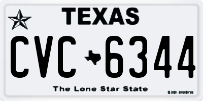 TX license plate CVC6344