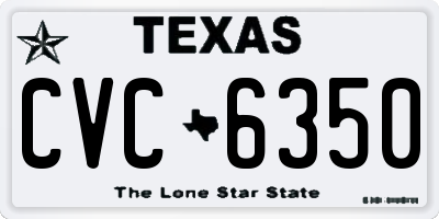 TX license plate CVC6350
