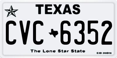 TX license plate CVC6352