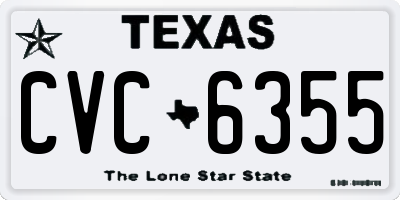 TX license plate CVC6355