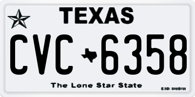 TX license plate CVC6358