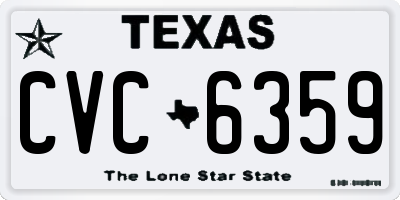 TX license plate CVC6359