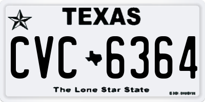 TX license plate CVC6364