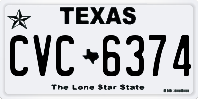 TX license plate CVC6374
