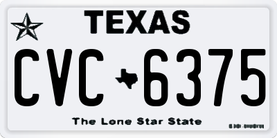 TX license plate CVC6375