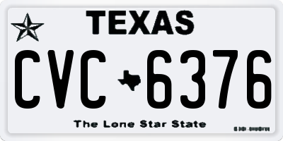 TX license plate CVC6376