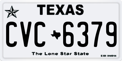 TX license plate CVC6379