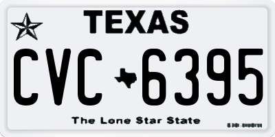 TX license plate CVC6395