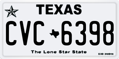 TX license plate CVC6398