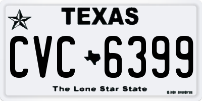 TX license plate CVC6399