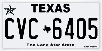TX license plate CVC6405
