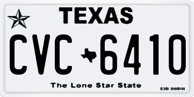 TX license plate CVC6410