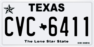 TX license plate CVC6411