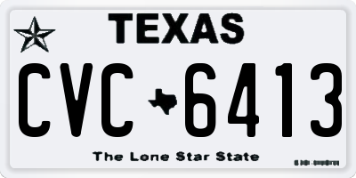 TX license plate CVC6413