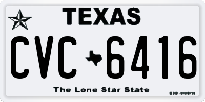 TX license plate CVC6416