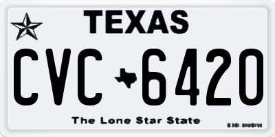 TX license plate CVC6420