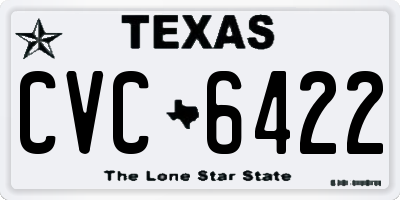 TX license plate CVC6422