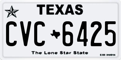 TX license plate CVC6425