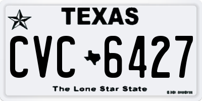 TX license plate CVC6427