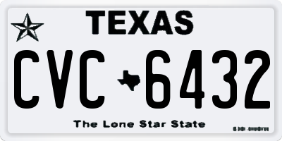 TX license plate CVC6432